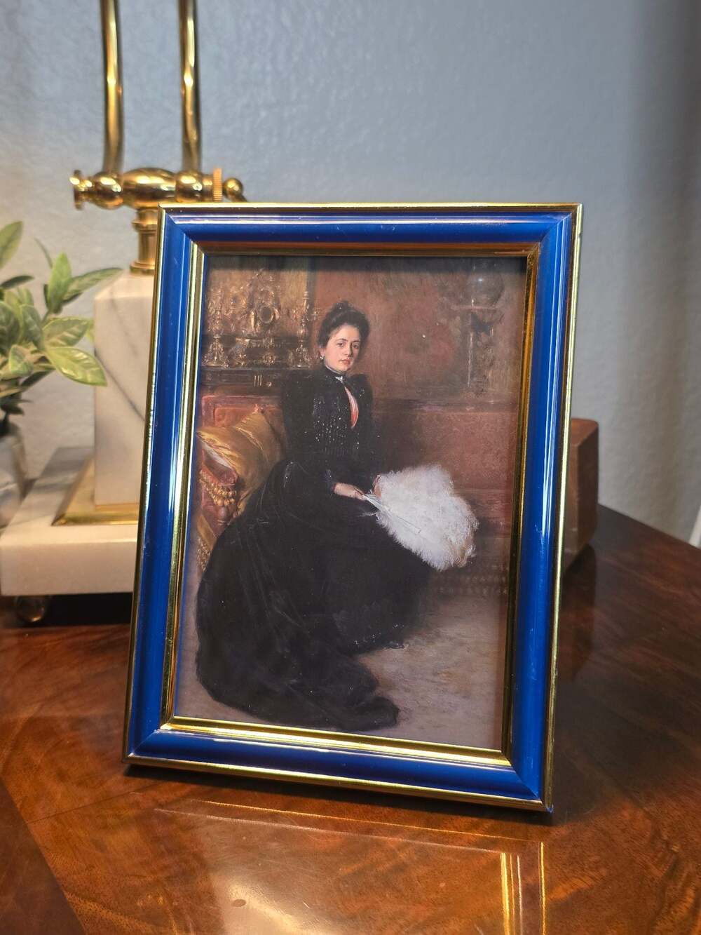 Vintage Framed Print of Victorian Woman Portrait